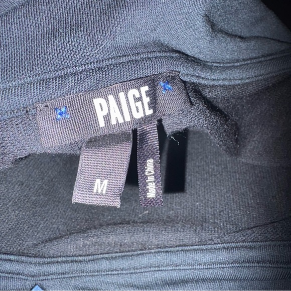 Paige Black Crop Off The Shoulder Jumpsuit Size Medium - Picture 6 of 8